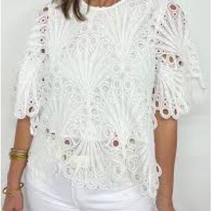 Scalloped lace top from Anthro